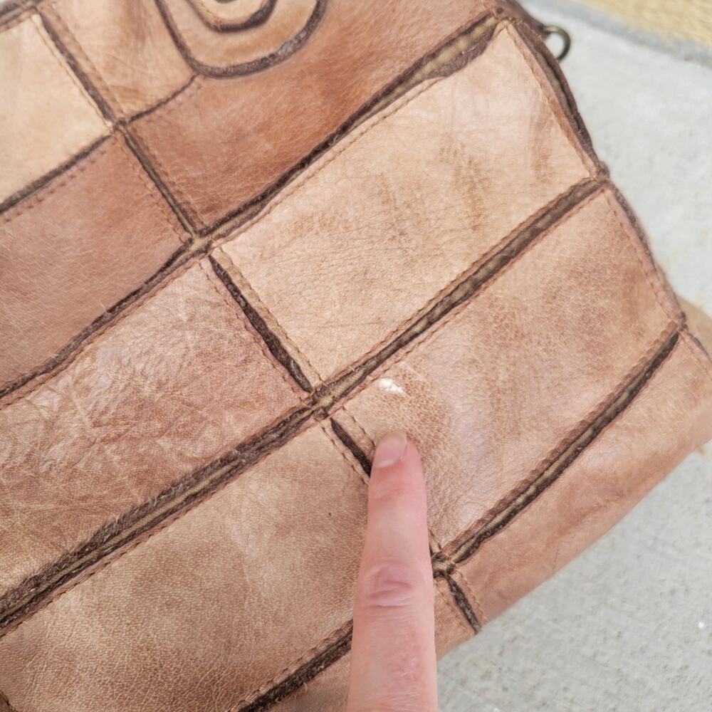 Wilsons Leather Large Patchwork Carry All Bag Pur… - image 8